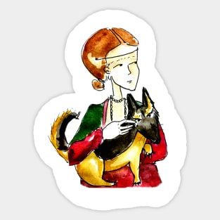 lady with an Ermine Sticker